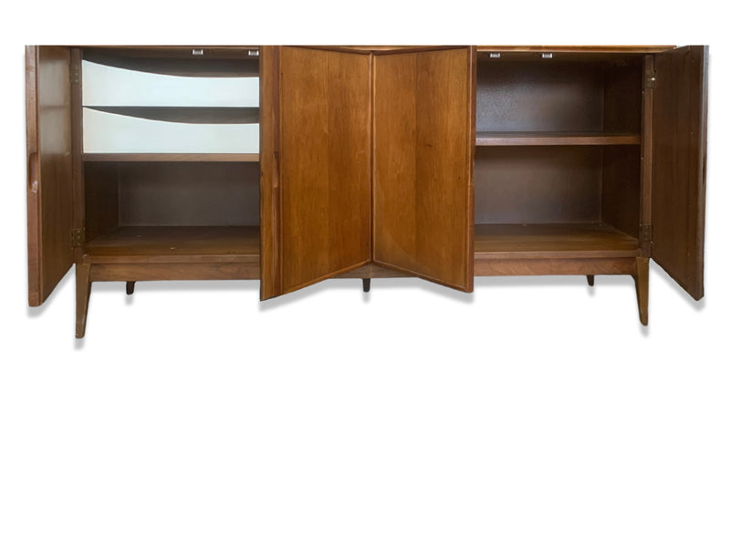 American of Martinsville Credenza with Display Cabinet