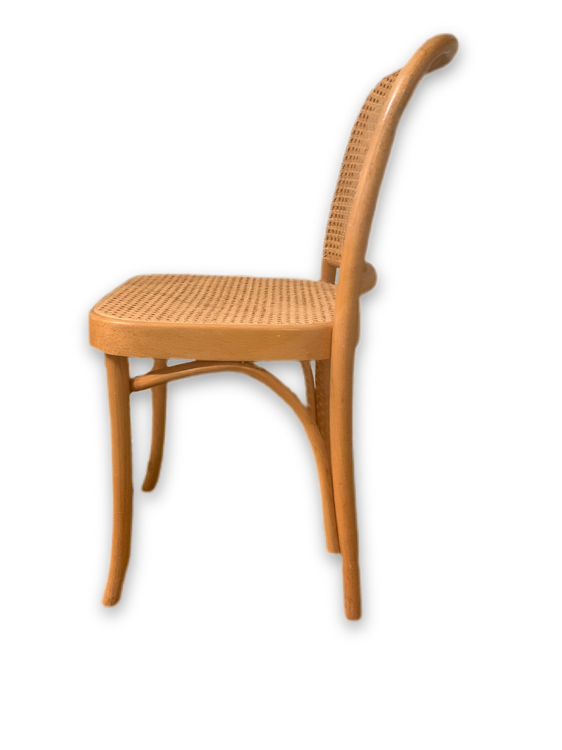 811 ‘Prague’ Chair by Josef Hoffmann for Thonet Bentwood and Cane Side Chair