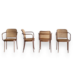 Set of Four Josef Hoffman Bentwood Prague 811 Chairs for Thonet