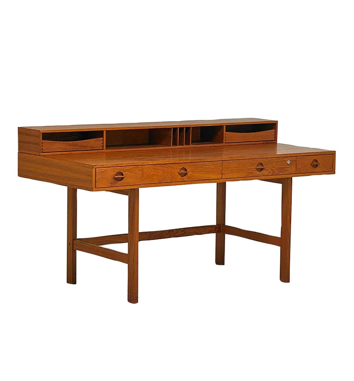 1960s Peter Løvig Nielsen Flip Top Teak Partner Desk