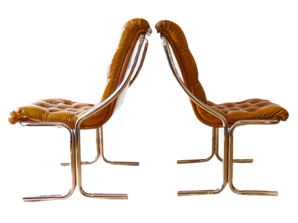 Daystrom Cantilevered Tufted Chairs-Pair